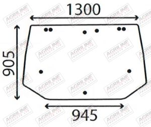 Cab Glass - Rear Window - Green Tint - 82005316