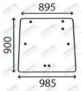 Cab Glass- Rear Window - Green Tint