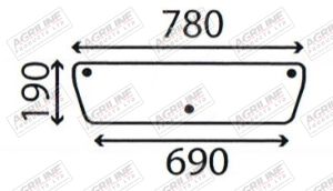 Cab Glass - Lower Rear - 3476137M1