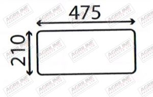 Cab Glass - Lower Rear - 144731A1