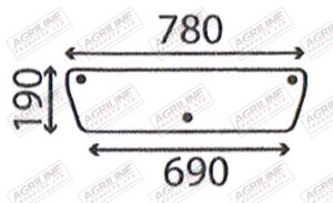 Cab Glass - Lower Rear - 3901611M1