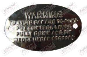 Control Lever Warning Badge
