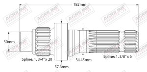 Transmission PTO Output Shaft