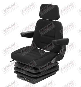 Mechanical Suspension Seat w/ Back Extension - Black Cloth