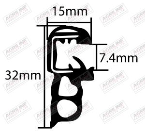 Cab Door or Rear Window Rubber